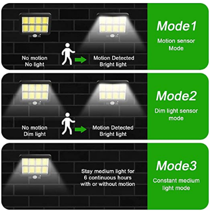 Solar Light Motion Sensor Waterproof Outdoor Wall Lamp 8 COB