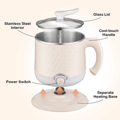 1.8L Electric Pot Multifunctional Mini Pot Suitable For Noodle Soup, Porridge, Dumplings