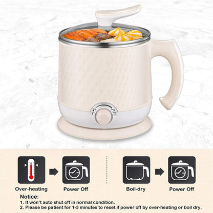 1.8L Electric Pot Multifunctional Mini Pot Suitable For Noodle Soup, Porridge, Dumplings